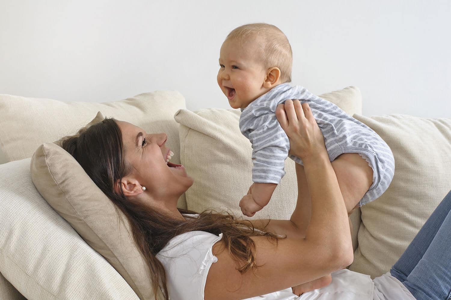 Environmental-Testing Women Playing With Her Baby