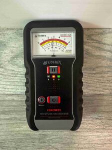 Concrete Moisture Meter Reading