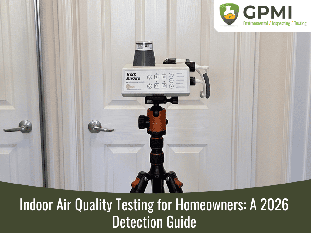 Indoor air quality testing equipment used for a homeowner detection guide